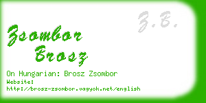 zsombor brosz business card